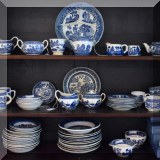 P15. Blue Willow china. 